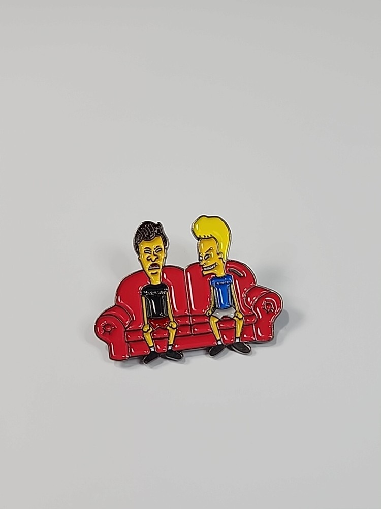 Beavis & Butt-Head Sitting On Couch Lapel Pin Cartoon Characters