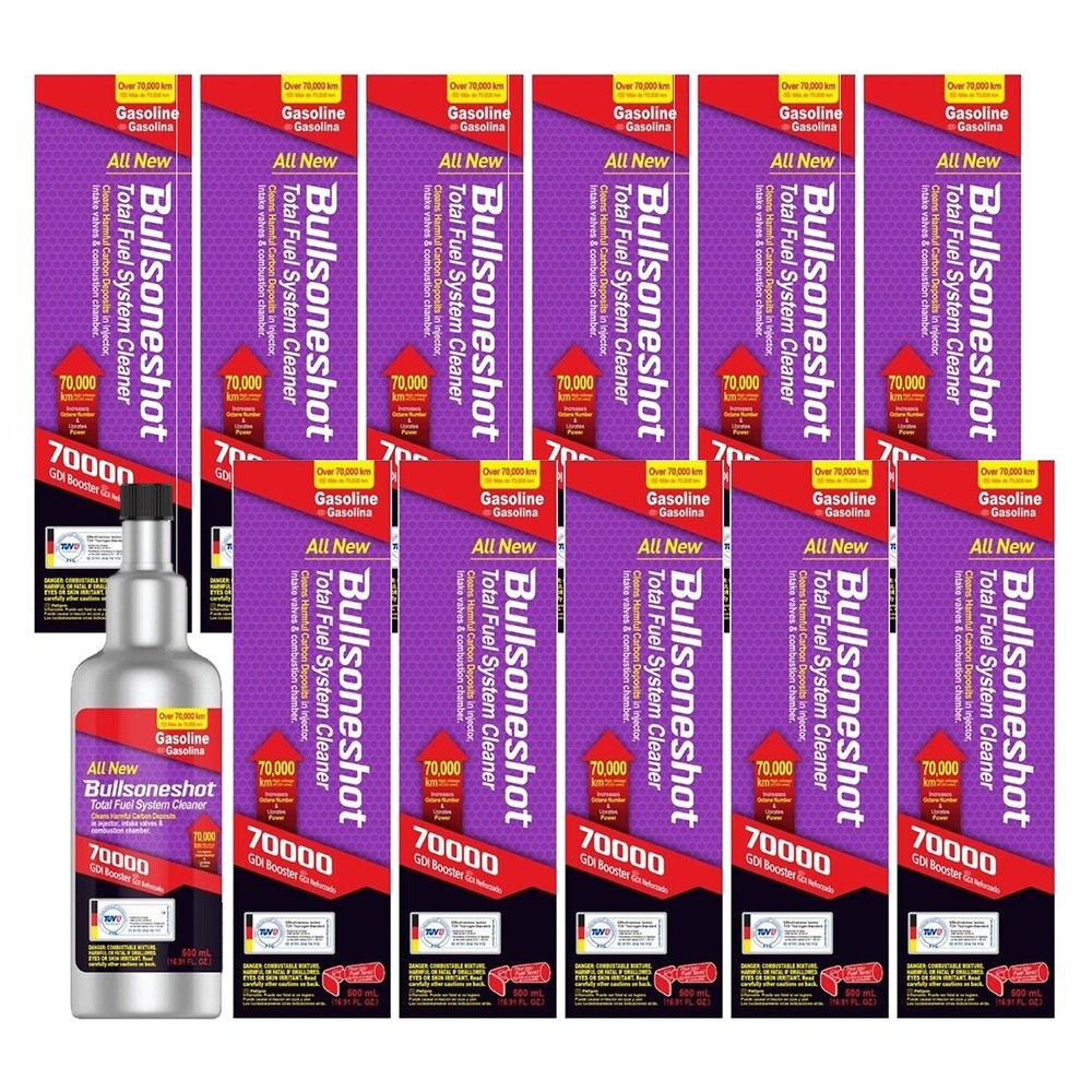 12Pack Bullsoneshot 70000 total fuel system cleaner additive for gasoline engine
