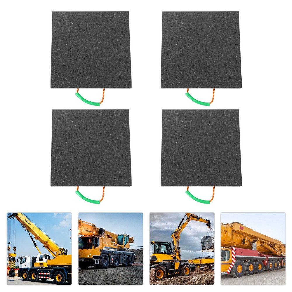 4pc Heavy Duty Stabilizing Blocks Outrigger Pads Square Support Pads with Handle