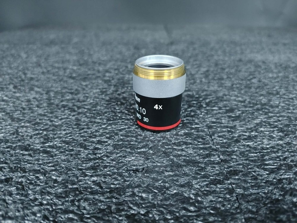 Nikon CFI Plan Achromat 4x 0.10 ∞/- WD 30 Microscope Objective Lens