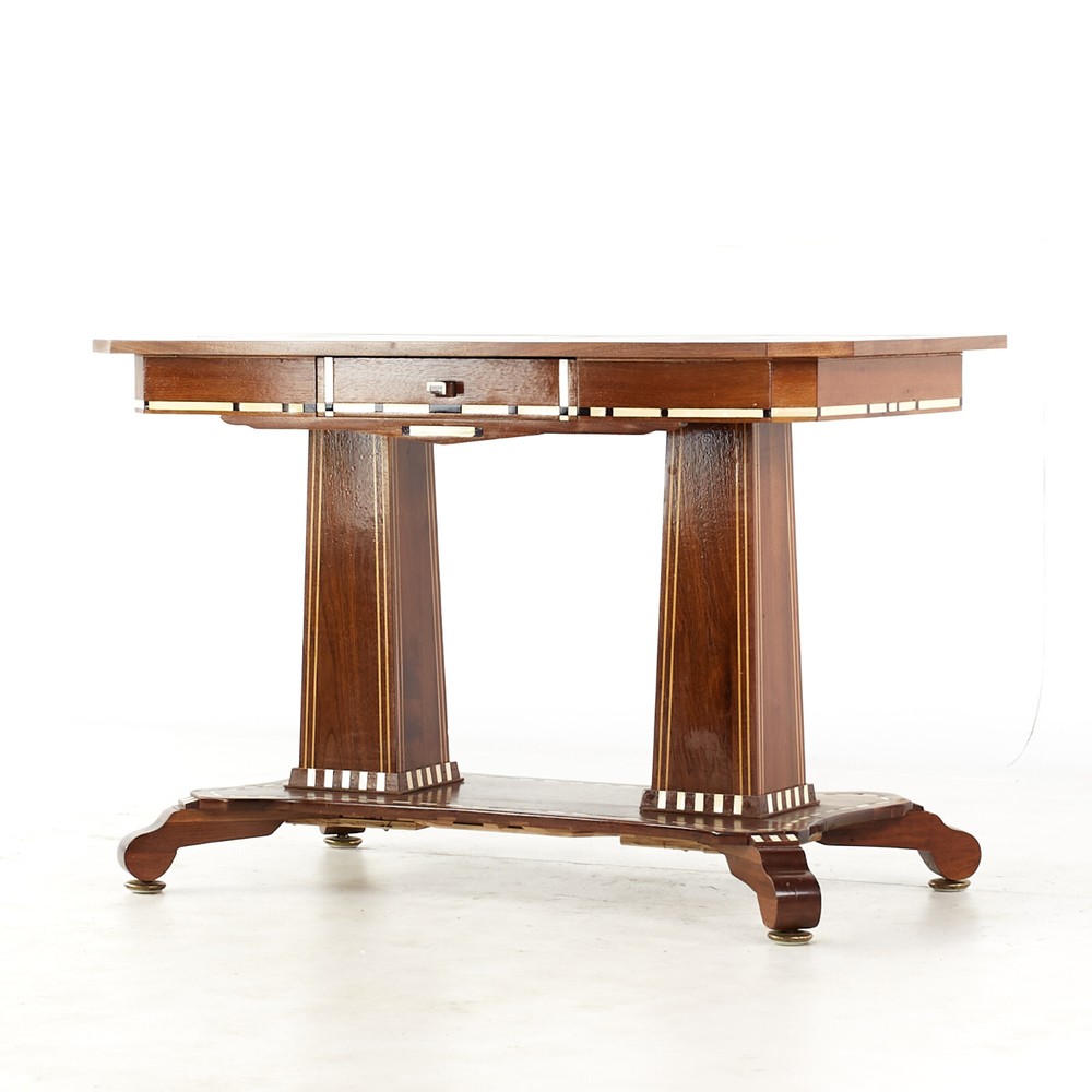 Pedestal Table with Inlay