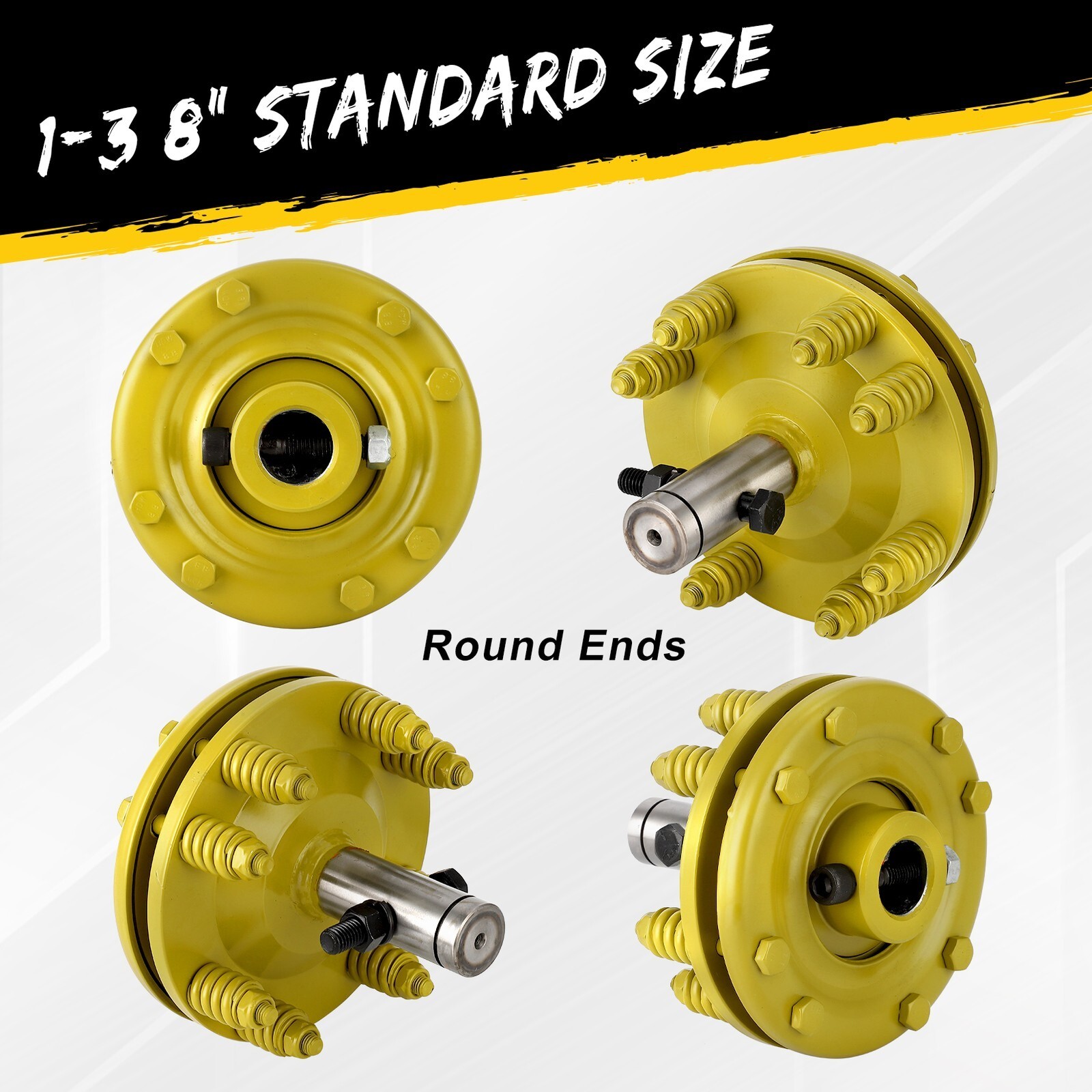 Slip Clutch PTO Slip Clutch 1 3/8" Smooth Round Ends Yellow for PTO Slip Shafts