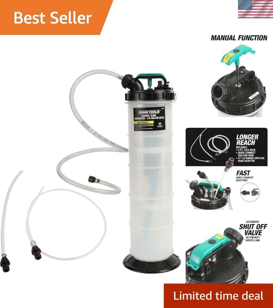 OEM TOOLS Fluid Evacuator – Efficient Manual Oil Extractor Pump for Quick Change