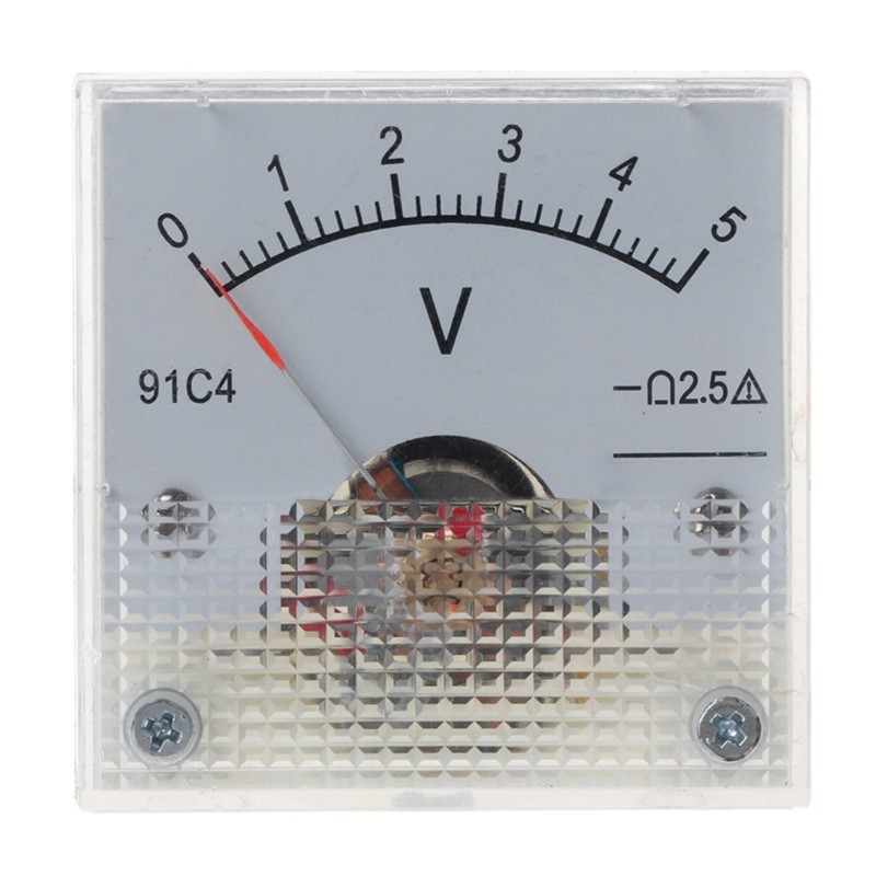10 Types Pointer Voltmeter DC Square Analog Volt Pointer Needle Panel Meter