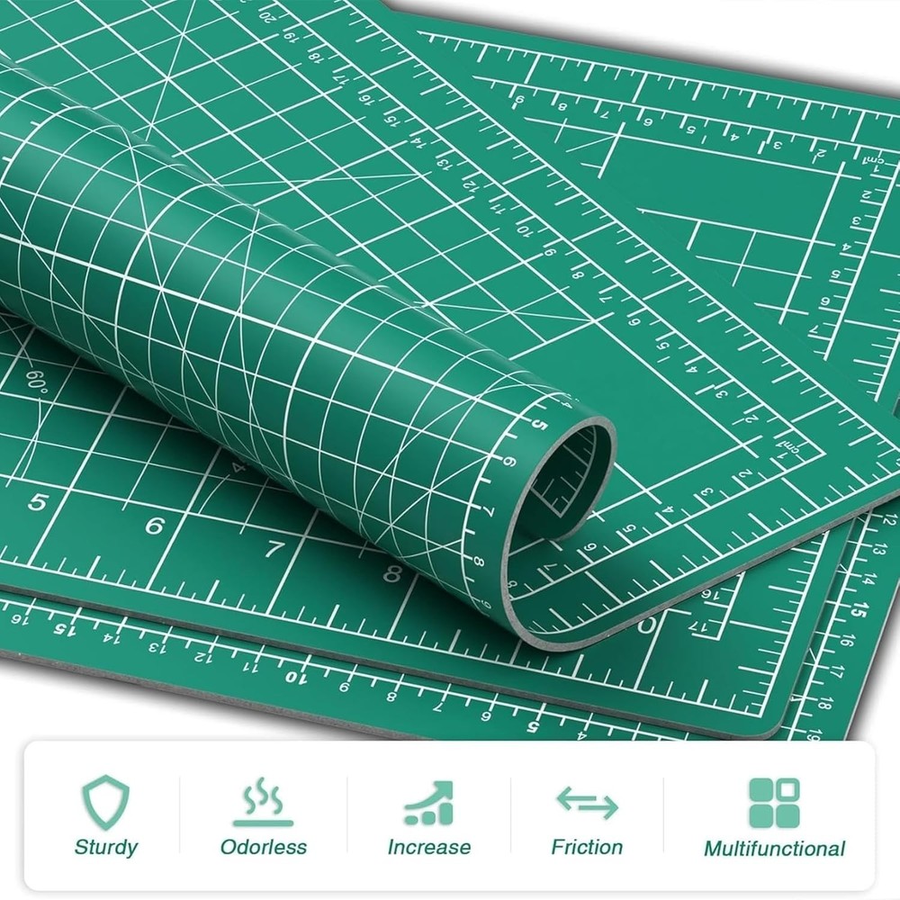 Compact Self-Healing Mat - 8x6 Double-Sided Cutting Solution for All Crafts