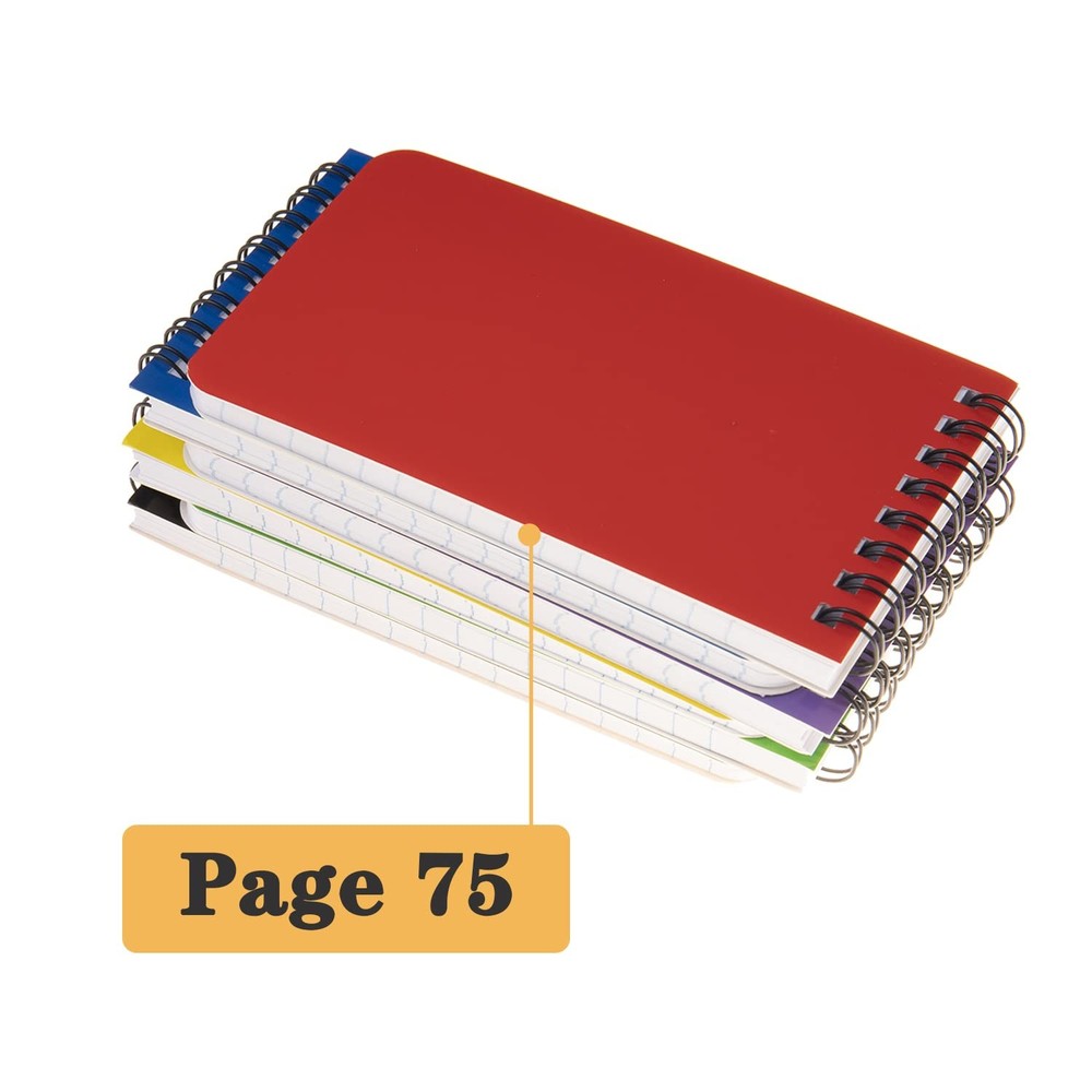6pack Pocket Notebook Small Notepad Pocket Notepad Small Spiral Notebooks 3X5Inc