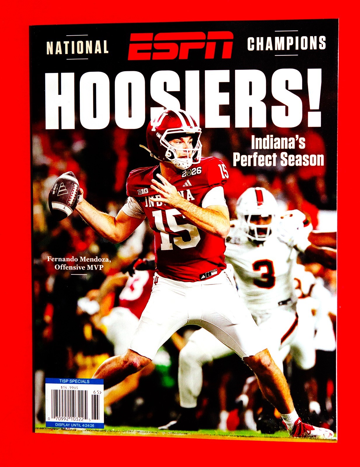 2026 ESPN Magazine Indiana Hoosiers Football National Champions 2026