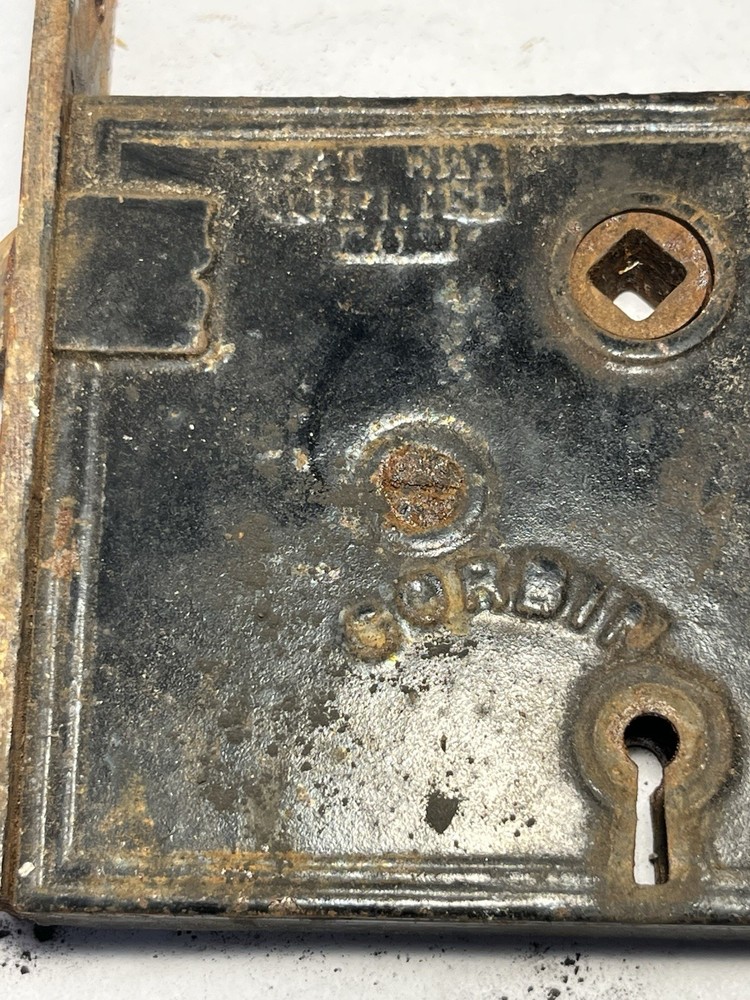 3 Antique Door Lock With Multicolored Knobs Working No key