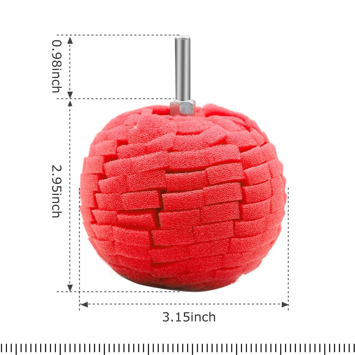 5x Foam Drill Polishing Cone Ball Pads Kit Car Hub Waxing Buffing Wheel Polisher