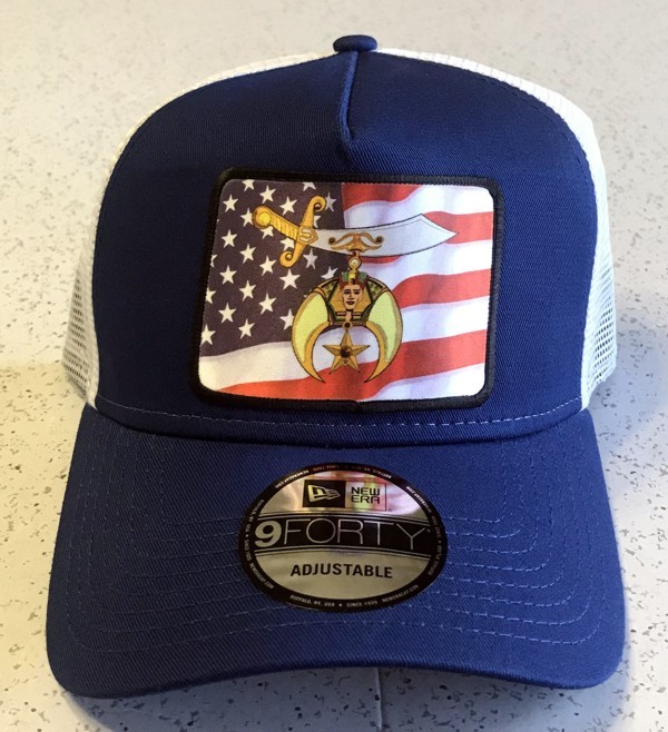 Shriner U.S. Flag Cap in Blue & White