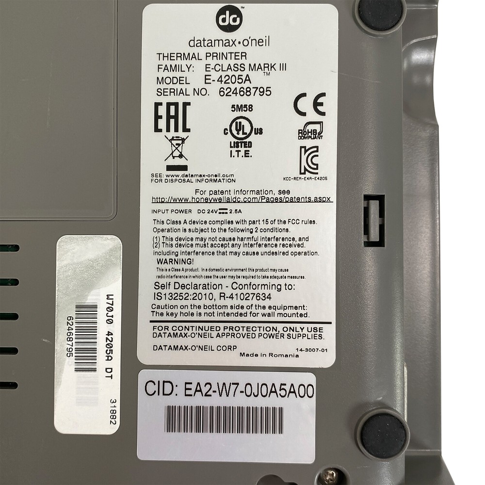 Refurbished Datamax E-4205A Mark III Thermal Barcode Printer 203 DPI USB Serial