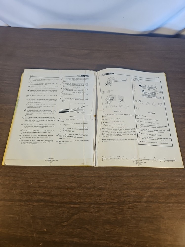 Heathkit Oscilloscope IO-4560 With Paperwork UNTESTED