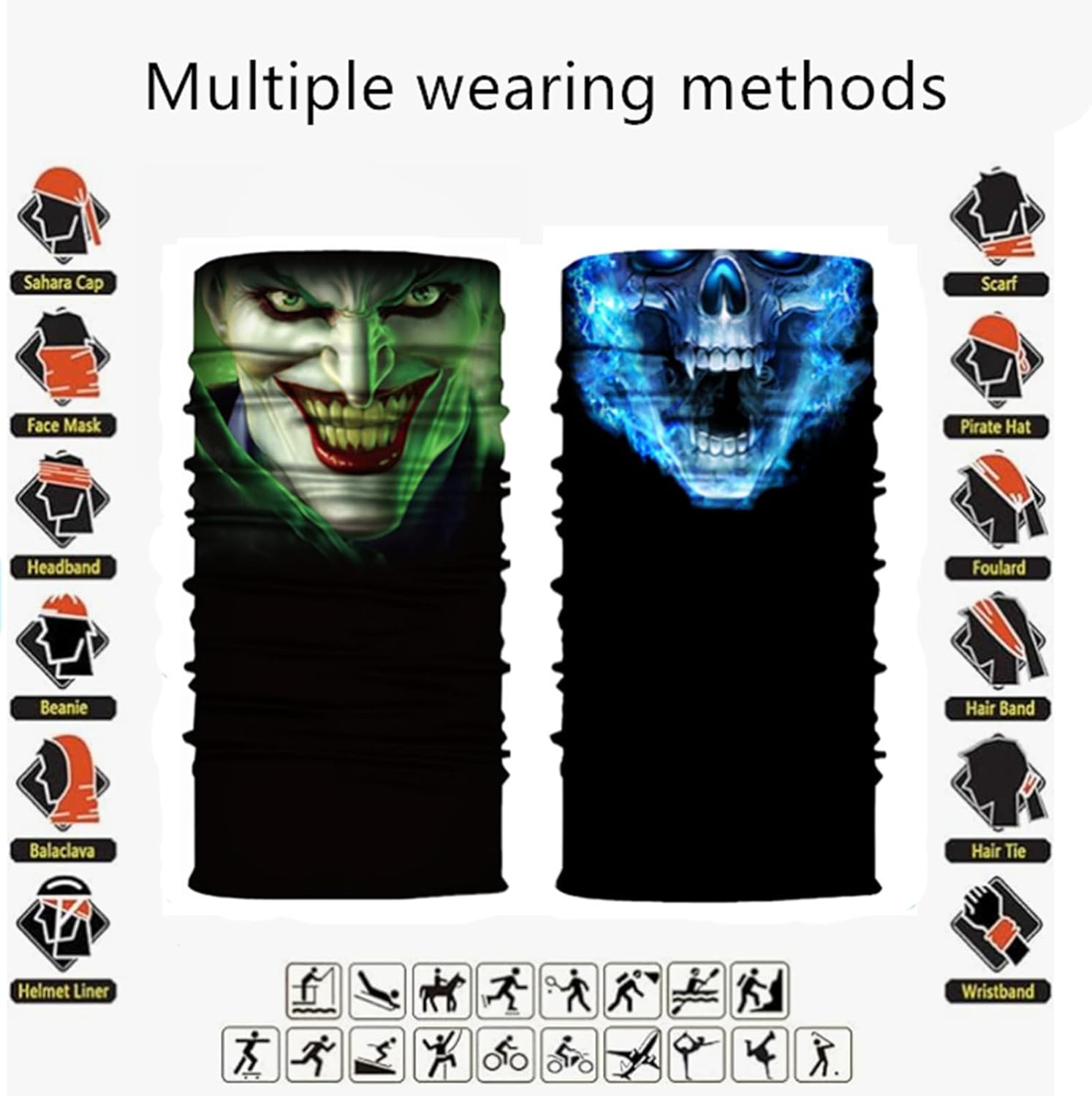 8 PCS Mascaras para el sol UV mascara Sun pasamontañas pasamontana cubre cara