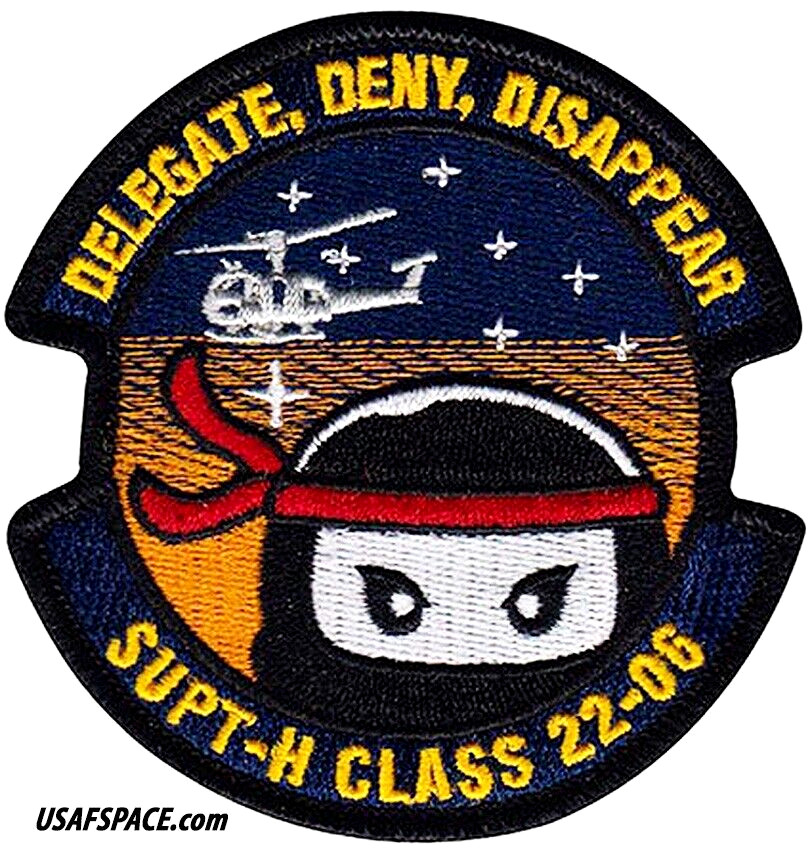 USAF SPECIALIZED PILOT TRAINING SQ-HELICOPTER-DELEGATE DENY DISAPPEAR-VEL PATCH
