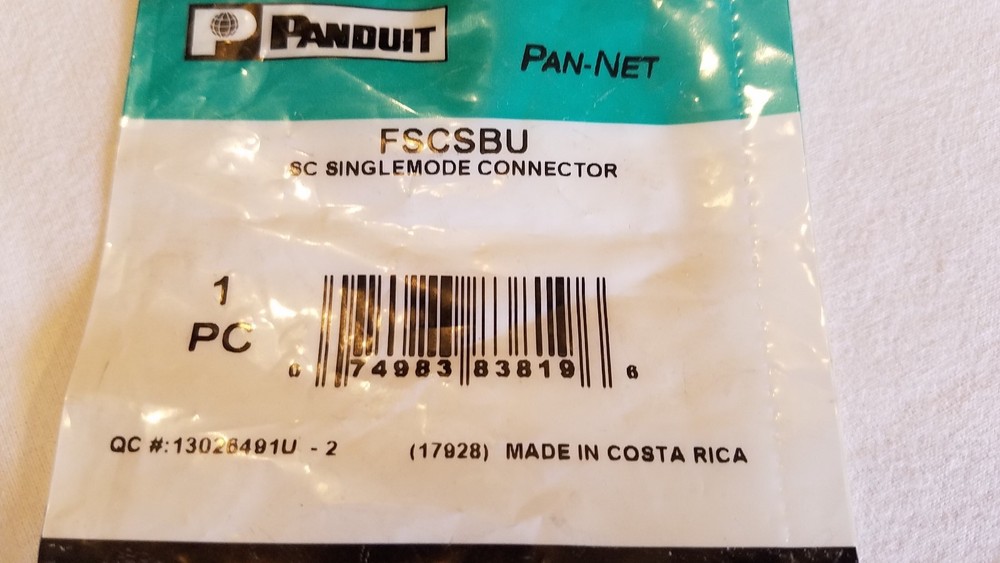FSCSBU Panduit SC Single-Mode Simplex Connector - Field Polish