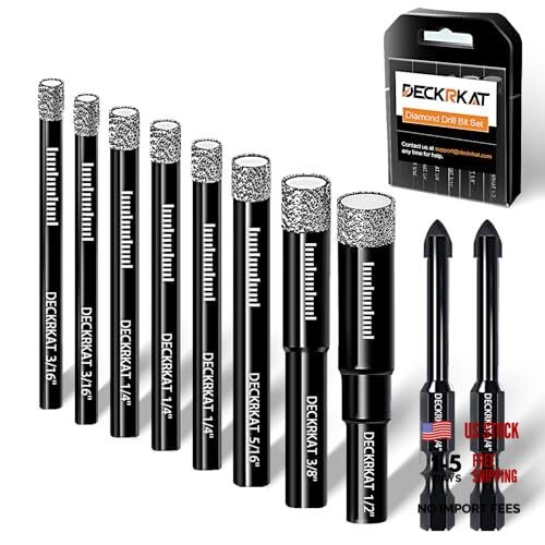 10-Piece Dry Diamond Drill Bits & 10 Piece Multi-Size (with TileDrill)