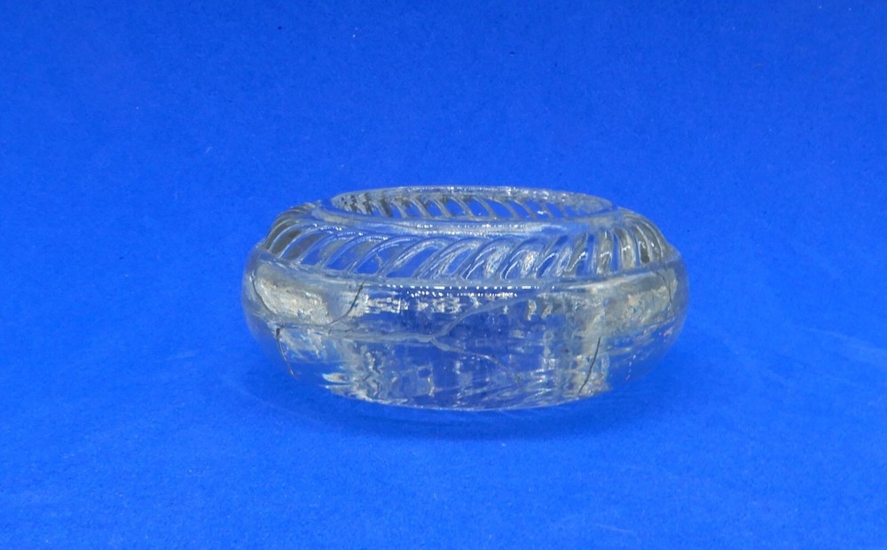 Clear Crystal Round Open Salt Dip Cellar Star Base