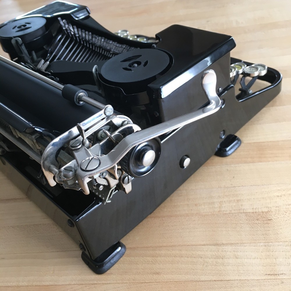 1933 Black Royal Model OT Portable Typewriter & Case, Pristine Working Condition