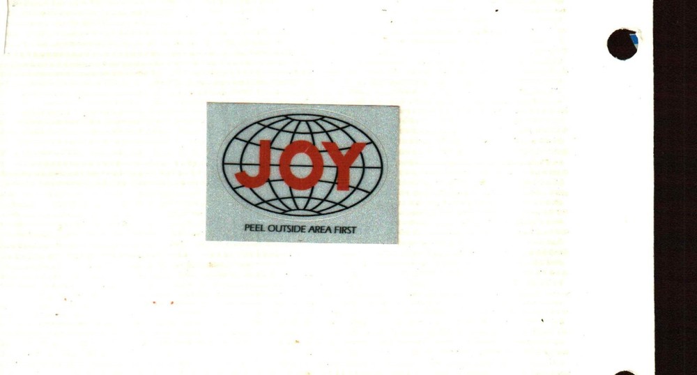 NICE JOY GLOBE COAL MINING STICKER # 129