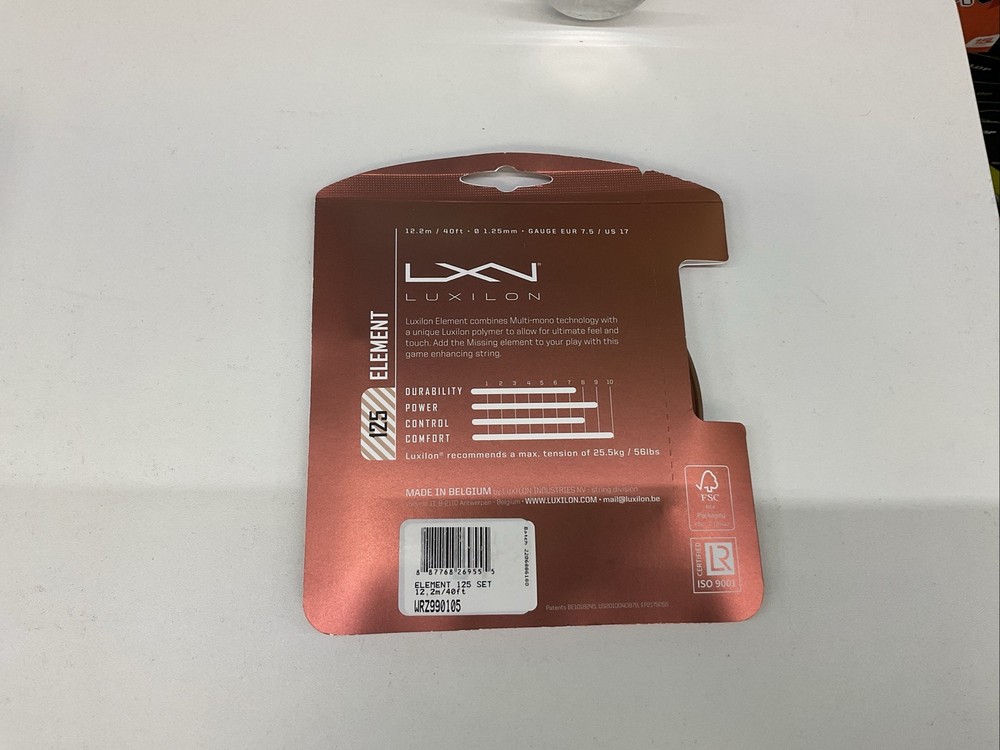 3 Pack Luxilon 125 Element Multi-mono Technology 17g/1.25mm Brown String