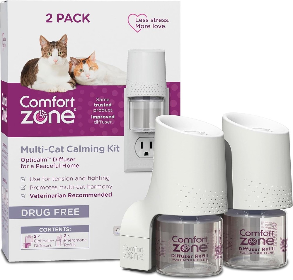 Value Kit; 3 Multicat Diffusers & 6 Refills; Cat Calming Pheromone; Reduce