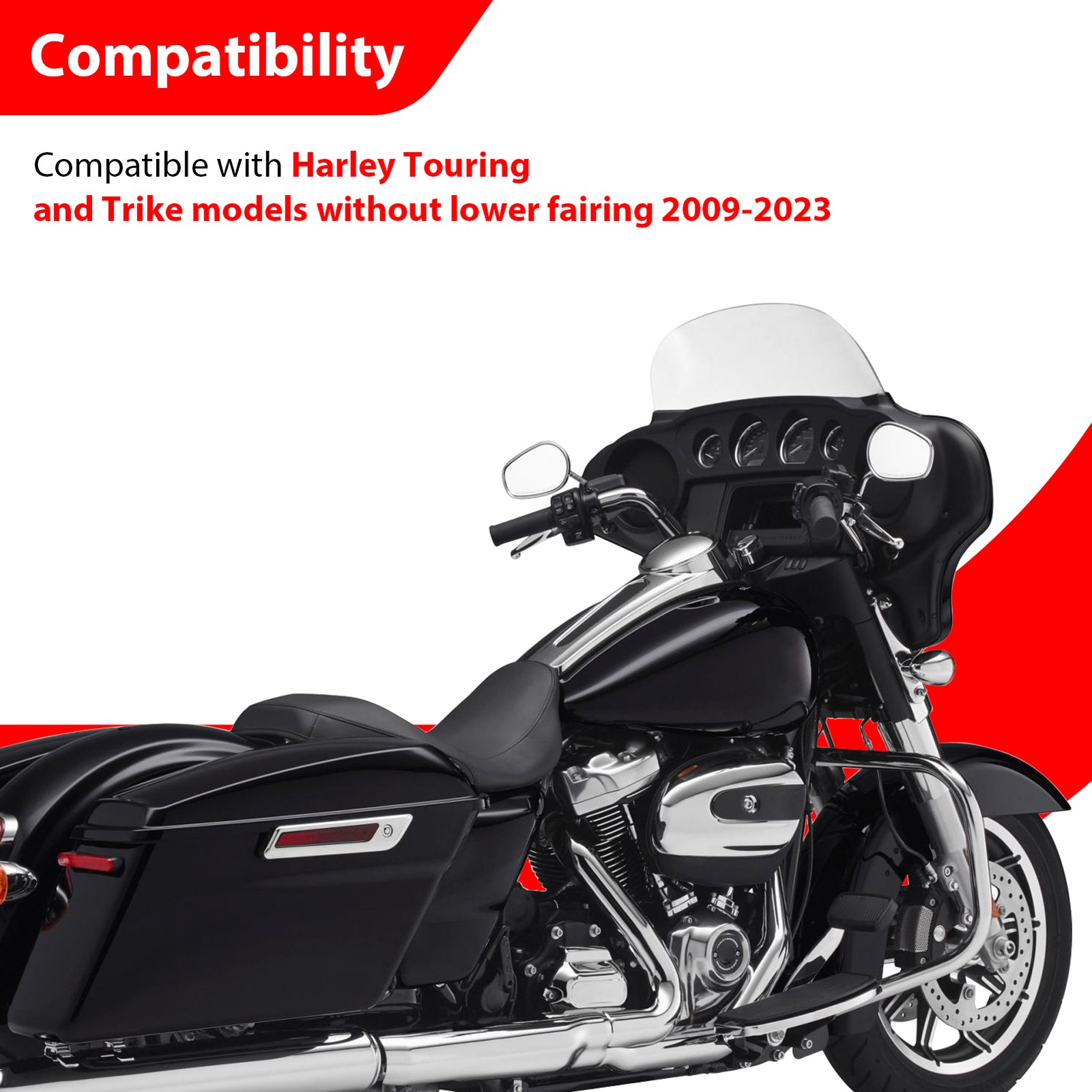 For Harley Touring Road Street Glide Black Front Engine Guard Highway Crash Bar