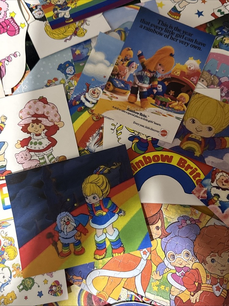60 + piece ( Rainbow Bright ) Junk Journal Ephemera read description