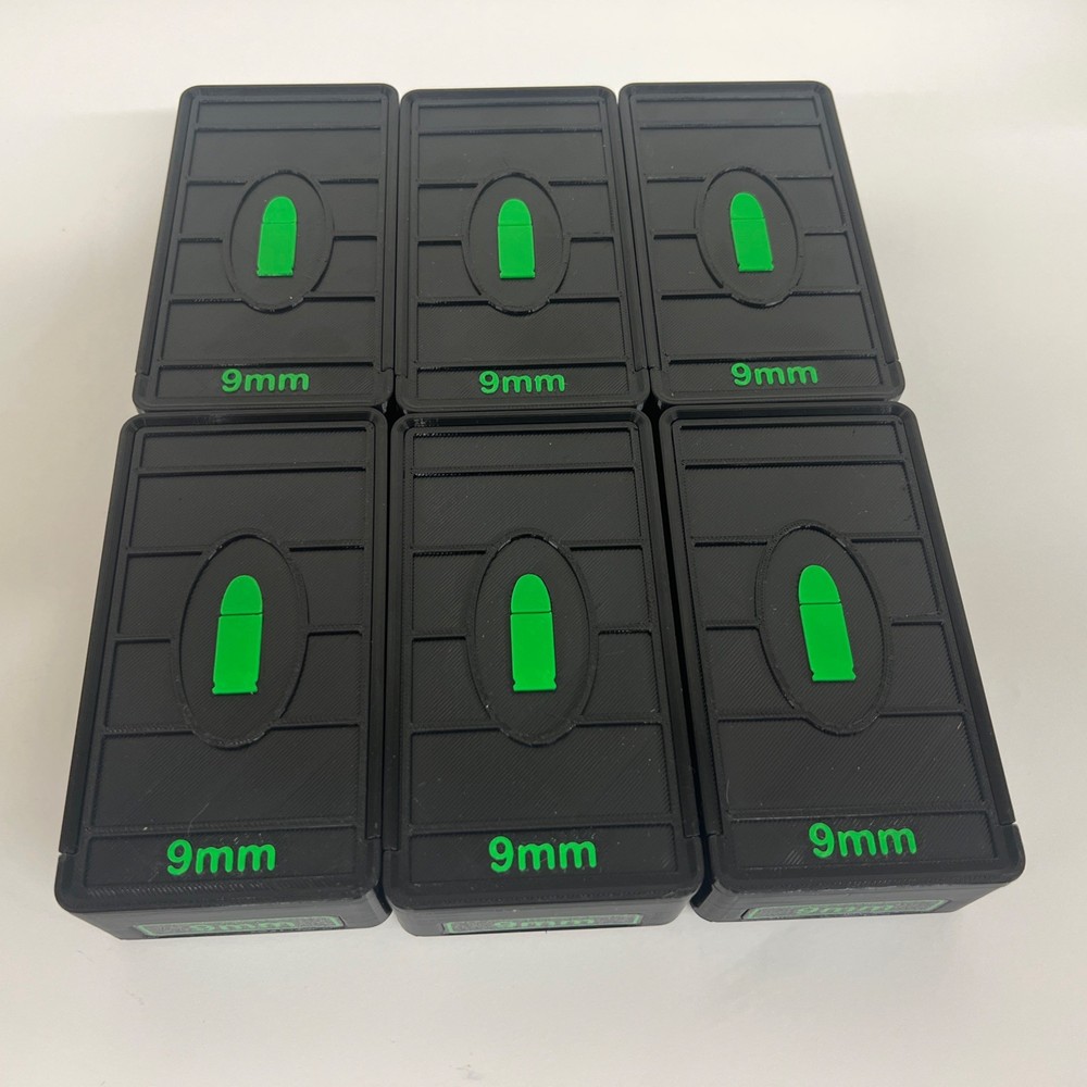 Stackable 9mm Ammo Box 50rd Capacity (6Pack)