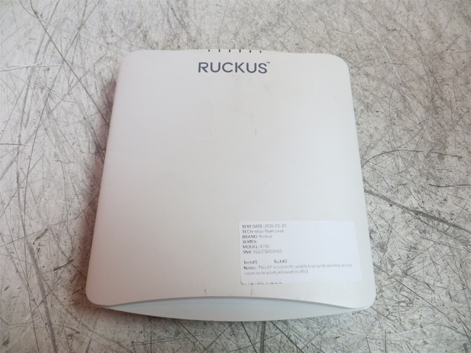 Ruckus R760 901-R760-US00 Indoor Access Point Factory Reset