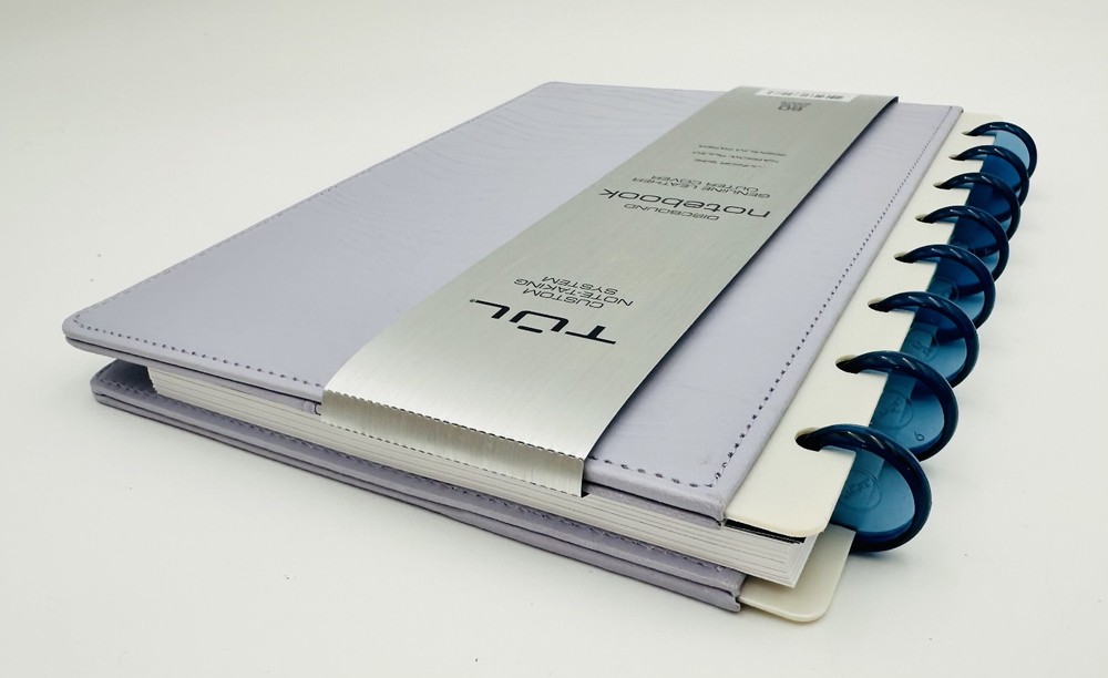 TUL Discbound Notebook | Vegan Leather | Junior Size | 60 Sheets | Lavender Mist