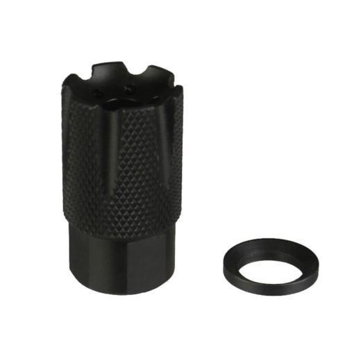 Compact Low Concussion 1/2x28 Muzzle Brake Compensator .223/5.56/.22 /w washer