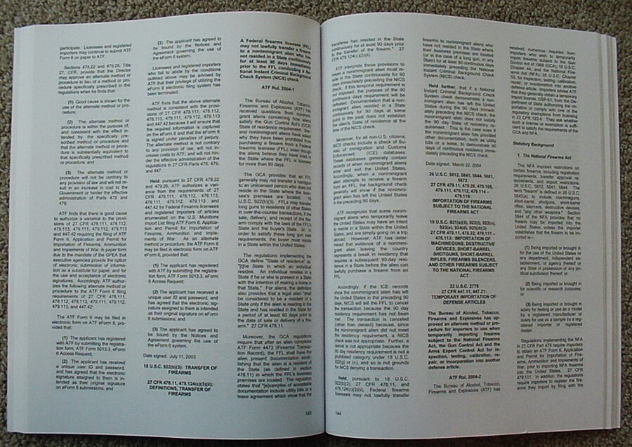 ATF FEDERAL FIREARMS REGULATIONS REFERENCE GUIDE SOFTCOVER, DATED 2005 220 PAGES