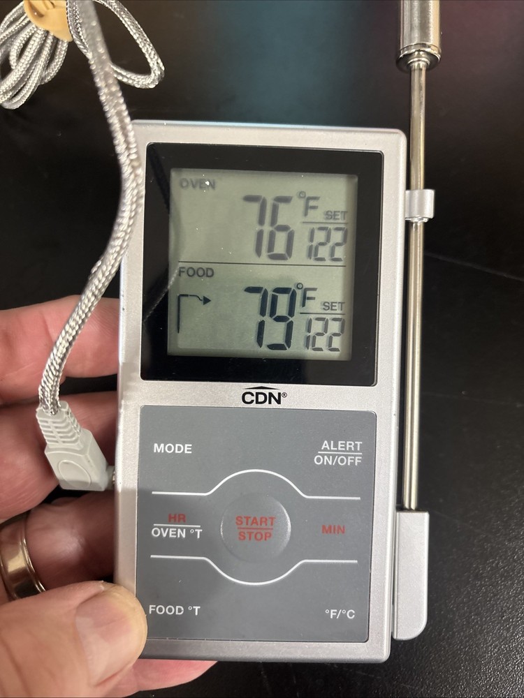 CDN DSP1-S Programmable High Heat Dual-Sensing Probe Thermometer/Timer