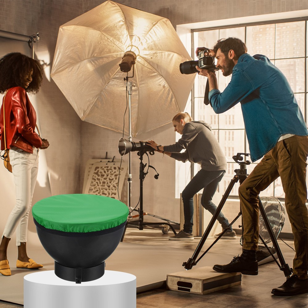 2pcs 6.3" x 6.3" Soft Mini Flash Bounce Diffuser Cap, for Flashlight, Green