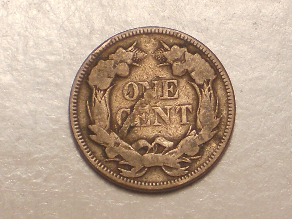1857 Flying Eagle Cent (Rev. Lamination Error & Attractive)