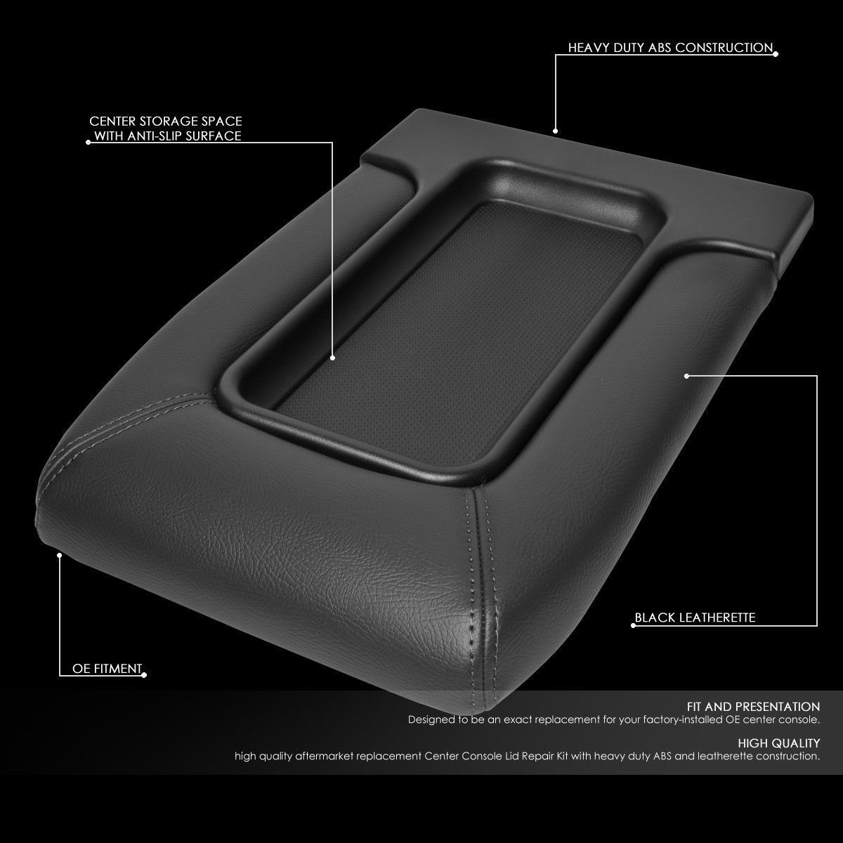 Center Console Lid For 99-07 Chevy Silverado #19127364 Armrest Organizer Cover
