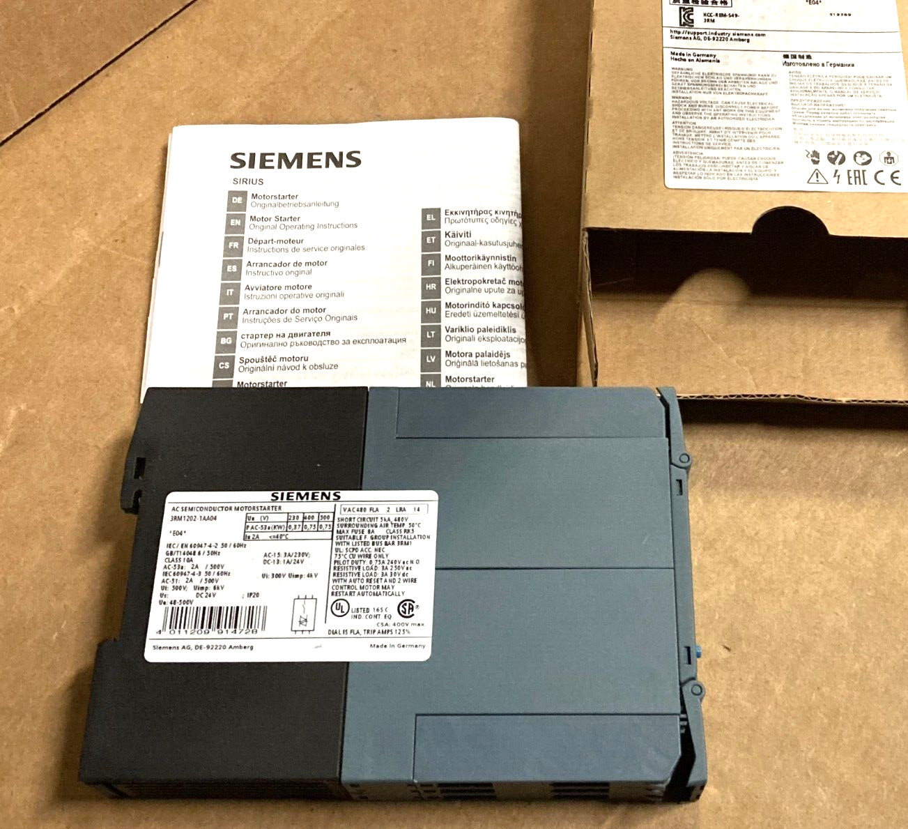 Siemens 3RM1202-1AA04 Reversing Starter - New NIB
