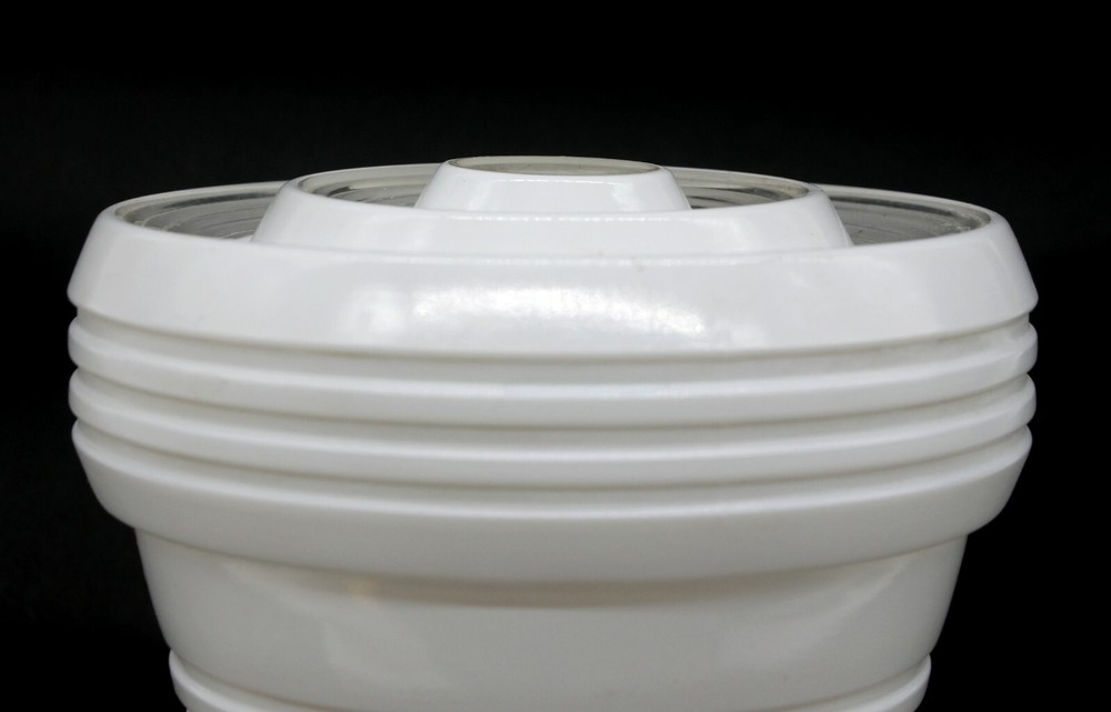 Vintage Concentric Circles Glass 7 in. Flush Mount Light