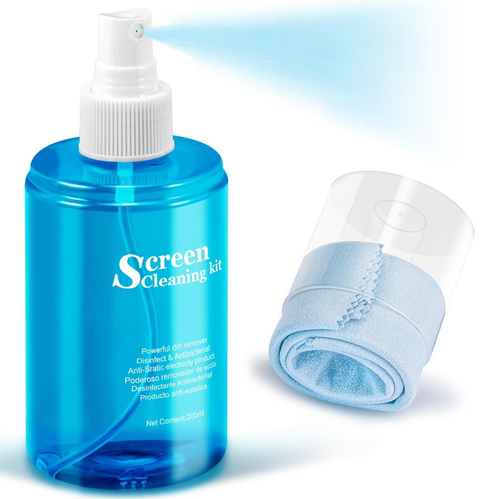 Screen CD Cleaner Solution Spray Compact Disc CD-DVD Cleaning Fluid 1 Pack, Blue