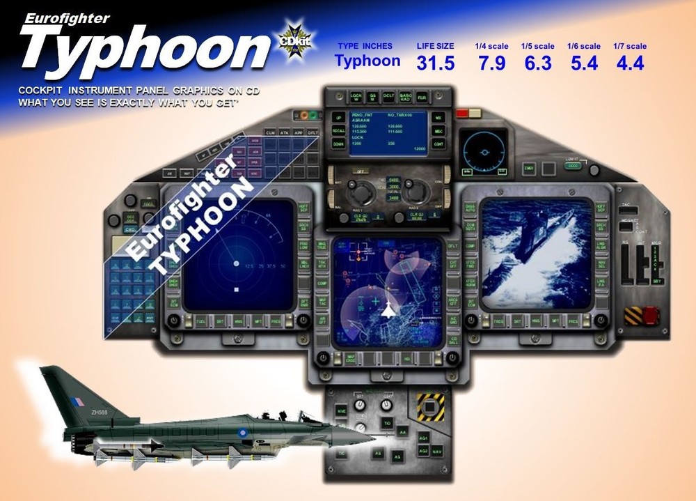 TYPHOON COCKPIT instrument panel CDkit