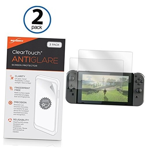 BoxWave Screen Protector Compatible with Nintendo Switch - ClearTouch Anti