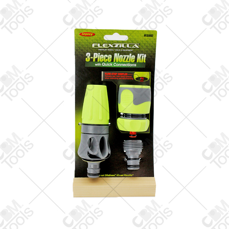Flexzilla HFZGAK02 3pc Nozzle Kit with Quick Connectors