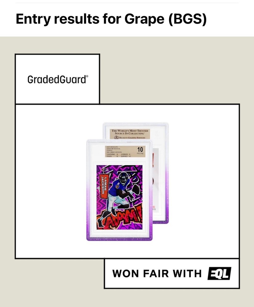 GradedGuard BGS Grape Limited Edition Card Case Only