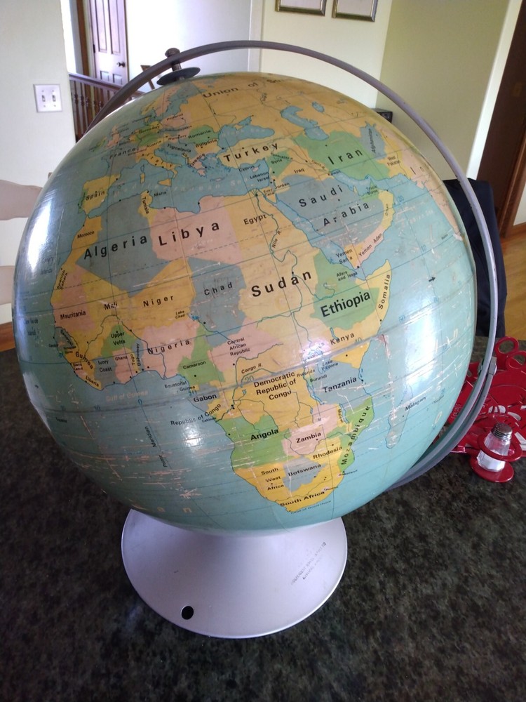 Nystrom Readiness 16" World Globe Tilt Axis Map