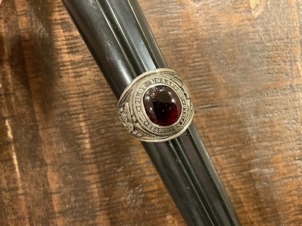 ORIGINAL WWII USAAF SCARCE 1944 DATED ELLINGTON FIELD TEXAS PILOT RING STERLING