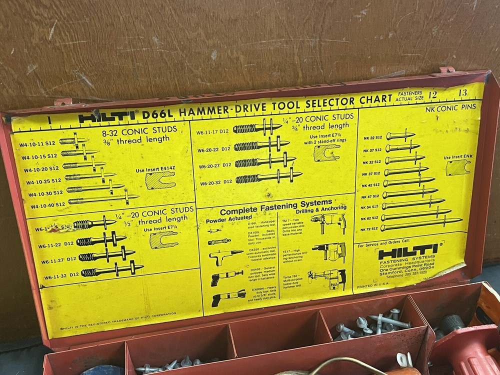 Hilti D66L Hammer Stud Drive Complete Set with Metal Case