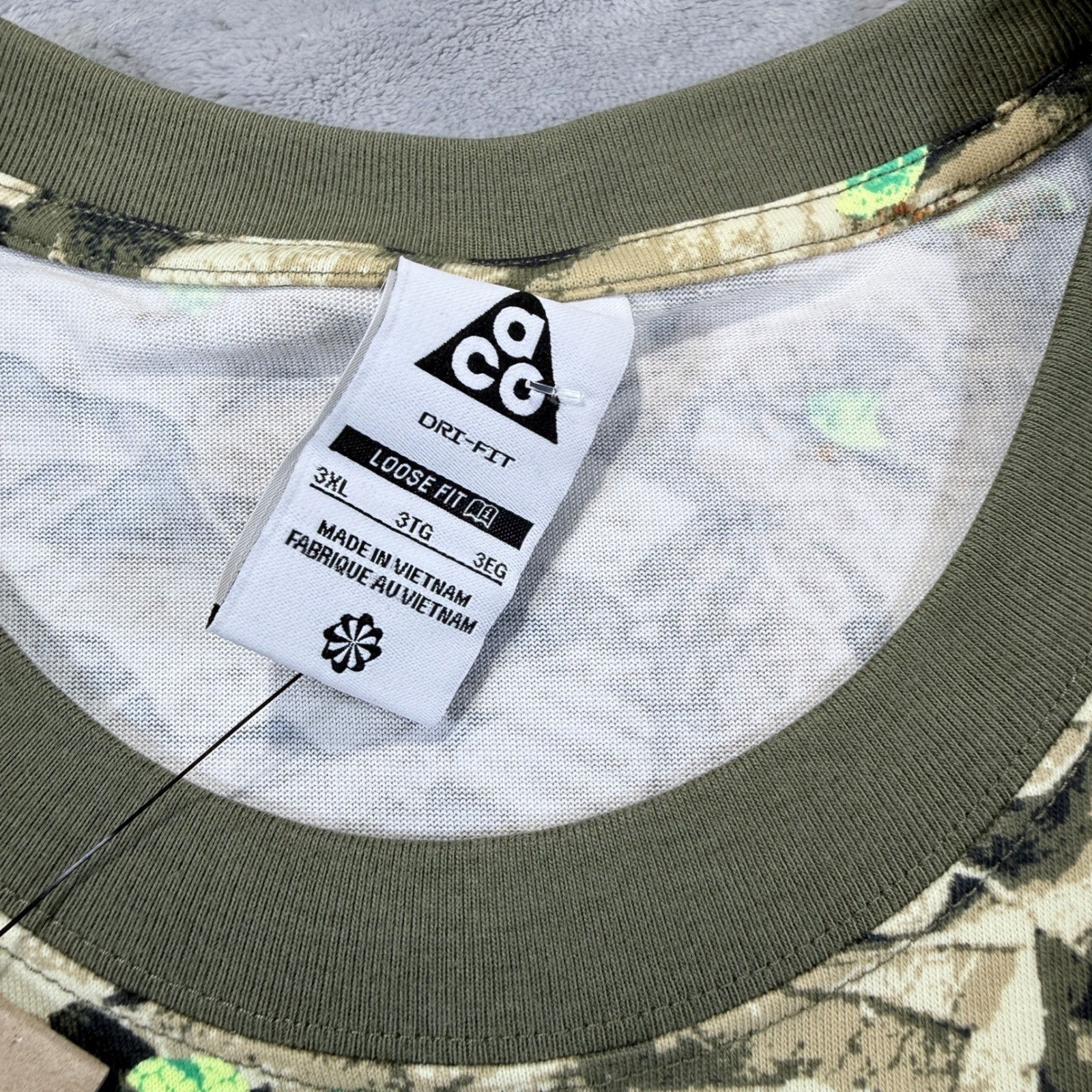 Nike ACG Dri Fit Leafcutter Loose Fit Men's 3XL T Shirt Camo hj0794-222