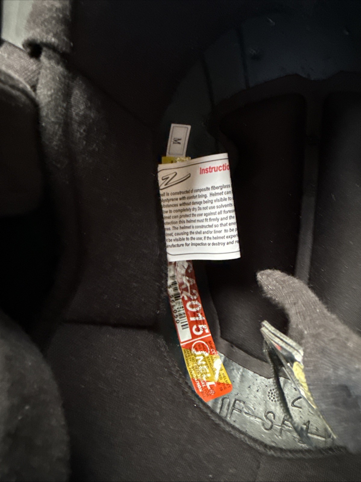 Zamp RZ-16H 3/4 Racing Helmet Snell SA2015 Medium, 58cm White Composite Like New