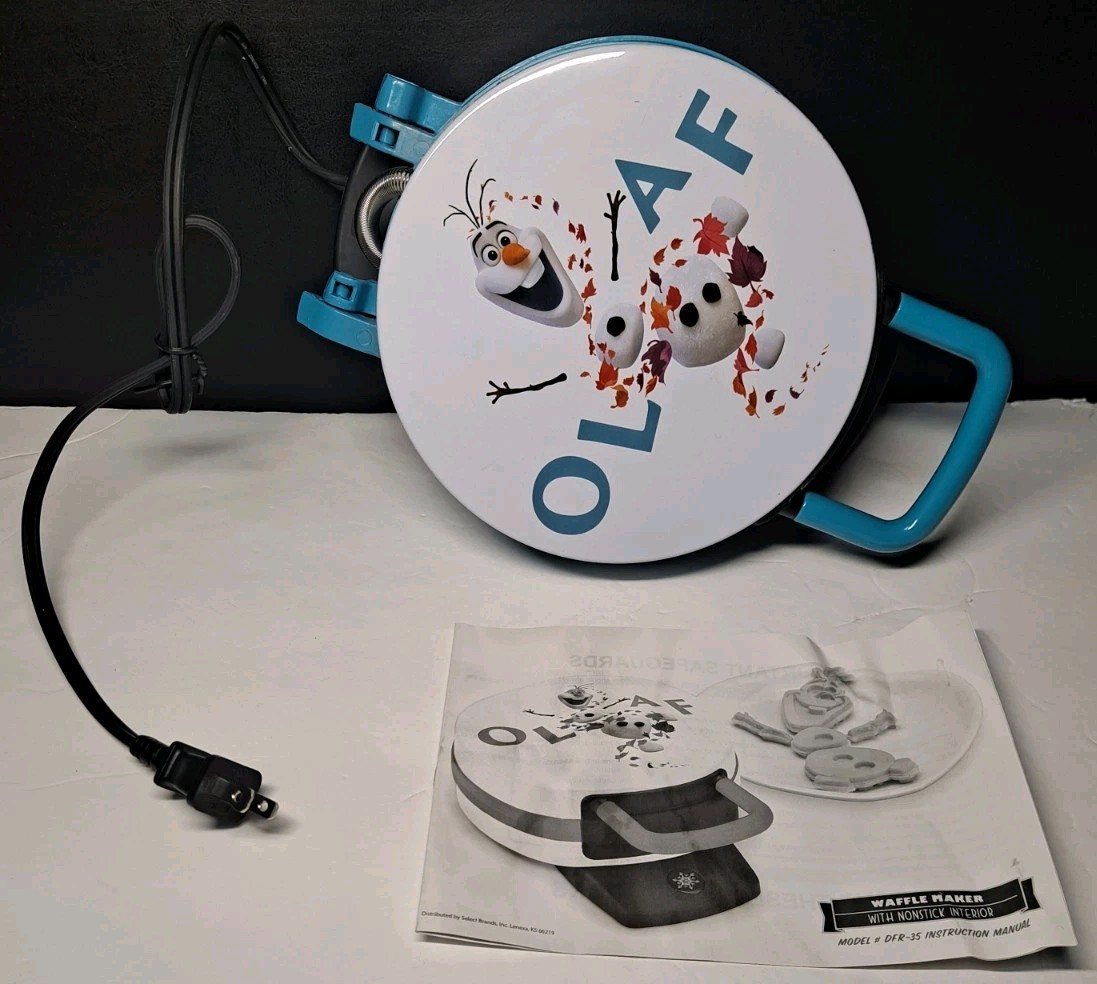 Disney Frozen 2 Olaf Waffle Maker W/Booklet Snowman
