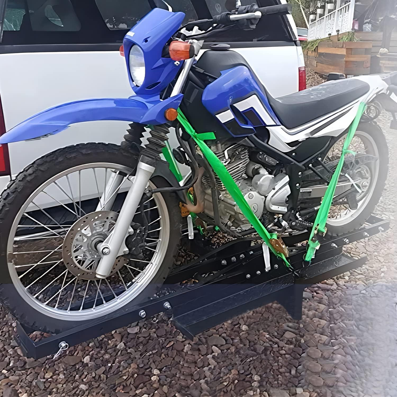 600LBS Steel Car Racks Carriers Motorcycle Bike Racks Hitch Mount Rack Anti Tilt